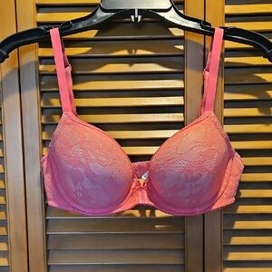Wacoal Coral Pink Lace Underwire Bra